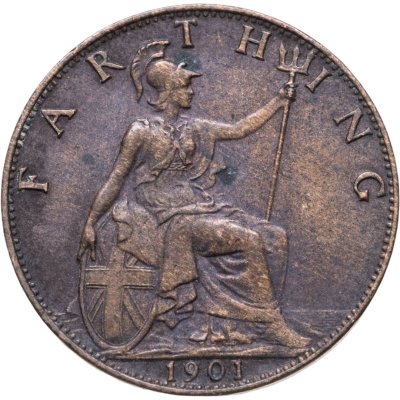 купить Великобритания 1 фартинг (farthing) 1901