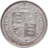 Купить Великобритания 1 шиллинг (shilling) 1887 с портретом королевы Виктории  в слабе Монетник. ру AU det чистка