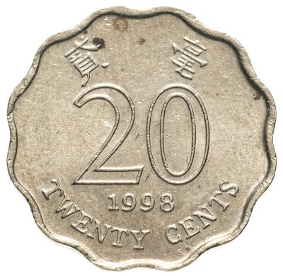 купить Гонконг 20 центов 1998
