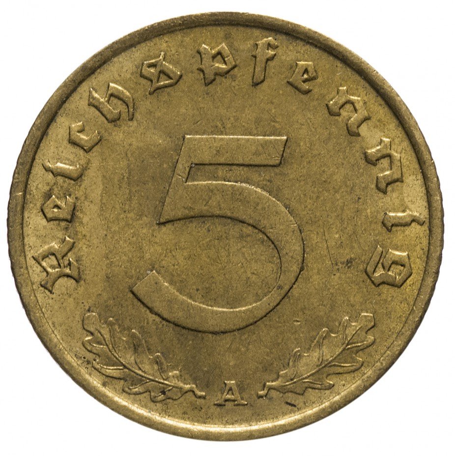 Монета 1939 года. 5 Рейх пфенниг 1939. Германия 5 Рейх пфенниг 1938 а. 5 Пфеннигов Рейх. 5 Пфеннигов 1939.