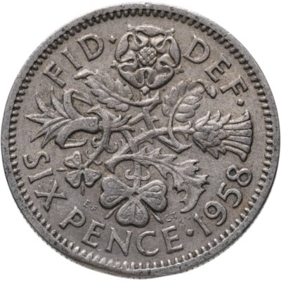 купить Великобритания 6 пенсов 1958