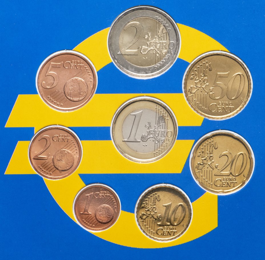 купить Нидерланды годовой набор из 8 монет евро 1999-2003 в буклете