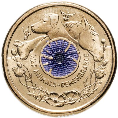 купить Австралия 2 доллара 2024 "Животные на войне" Карл III Чарльз