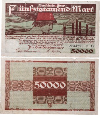 купить Германия 50000 марок 1923 год