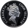 Купить Острова Кука 50 долларов 1990 "500 лет открытию Америки - Самюэль де Шамплен"