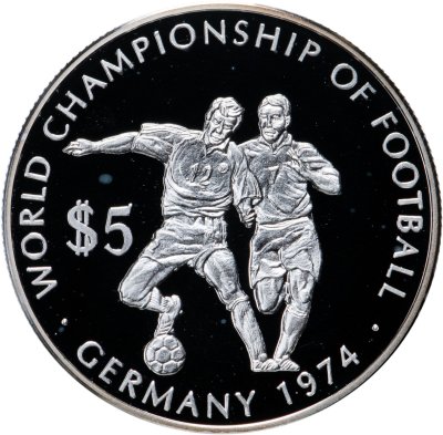 купить Острова Кука 5 долларов 2003 "Чемпионат мира по футболу 1974, Германия"