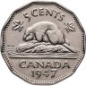 Купить Канада 5 центов (cents) 1947 Георг VI