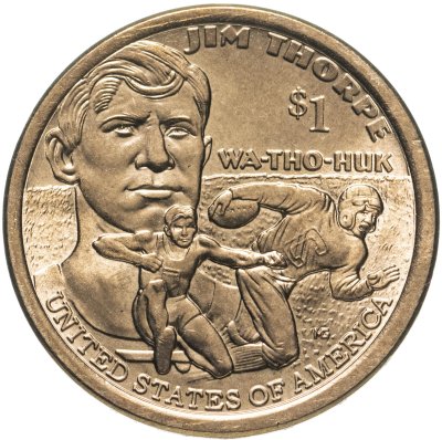 купить США 1 доллар (dollar) 2018 "Коренные Американцы - Джим Торп "Уа-То-Хак""