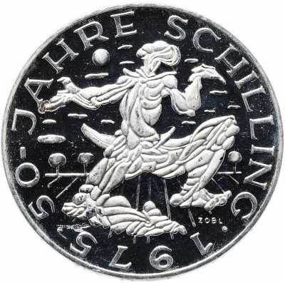 купить Австрия 100 шиллингов (shillings) 1975 "50 лет шиллингу"