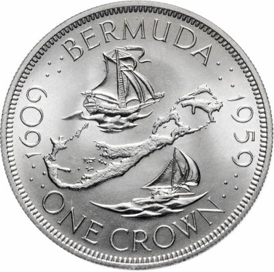 купить Бермудские острова 1 крона (Crown) "350th Anniversary - Colony Founding"