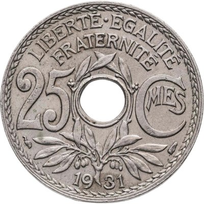 купить Франция 25 сантимов (centimes) 1931