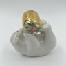 Купить Статуэтка "Цирковой медведь с бочкой" из серии "Мишки-циркачи",  автор О.М. Богданова, фарфор, роспись, золочение, Дулевский фарфоровый завод (Дулёво), СССР, 1968-1990 гг.