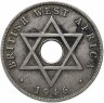 Купить Британская Западная Африка 1 пенни (penny) 1946 знак монетного двора: "H" - Хитон, Бирмингем