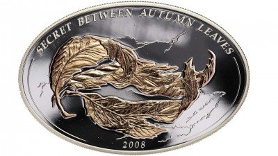 купить Палау 5 долларов, 2008 год, "Иллюзия Девушка в осенних листьях"