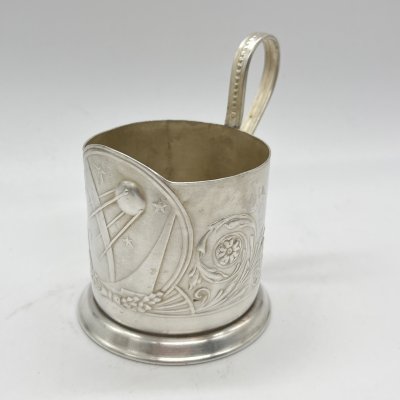 купить Подстаканник "Советский космос", мНЦ (медь-никель-цинк), Кольчугинский завод цветных металлов, СССР, 1970-1980 гг.