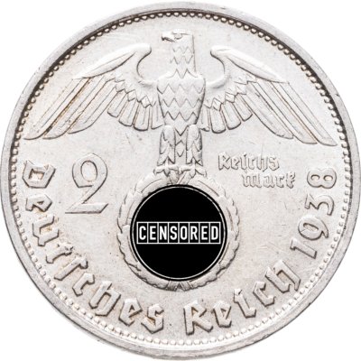 купить Германия, Третий Рейх 2 рейхсмарки 1938, знак монетного двора "B" - Вена