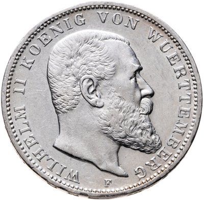 купить Германская Империя, Вюртемберг 3 марки 1911 F