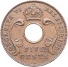 Купить Британская Восточная Африка 5 центов (cents) 1939 H  знак монетного двора: "H" - Хитон, Бирмингем
