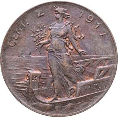 купить Италия 2 чентезимо (centesimi) 1917