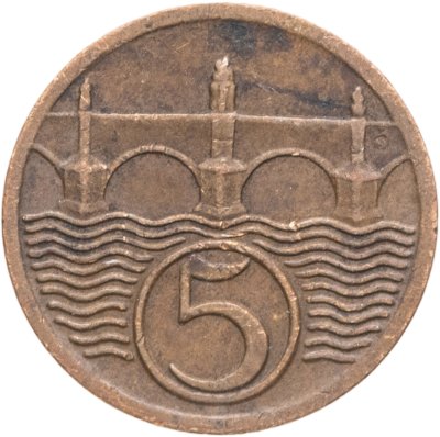 купить Чехословакия 5 геллеров (haleru) 1929