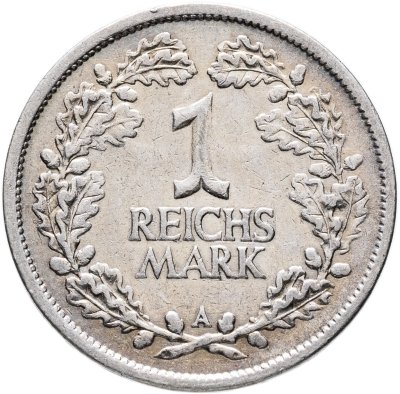 купить Германия 1 рейхсмарка (reichsmark) 1925, знак монетного двора "A" — Берлин