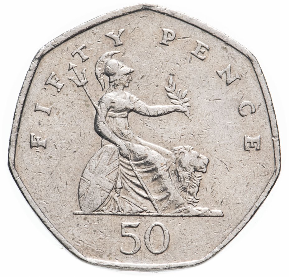 купить Великобритания 50 пенсов (pence) 1997 королева средних лет