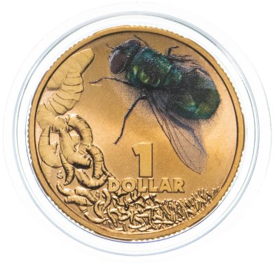 купить Австралия 1 доллар 2014 "Яркие насекомые - мясная муха"