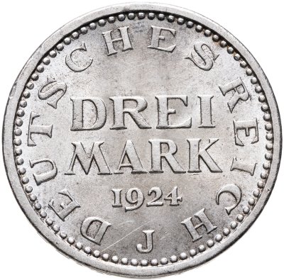 купить Германия, Веймарская республика 3 марки 1924 J