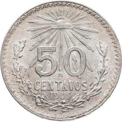 купить Мексика 50 сентаво (centavos) 1944