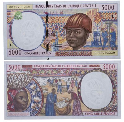 купить Габон 5000 франков 2000