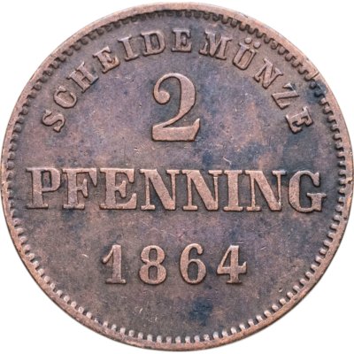купить Германия, Бавария 2 пфеннига 1864