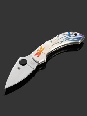 купить Складной нож Spyderco Dragonfly Tattoo (C28PT), сталь VG-10, рукоять сталь