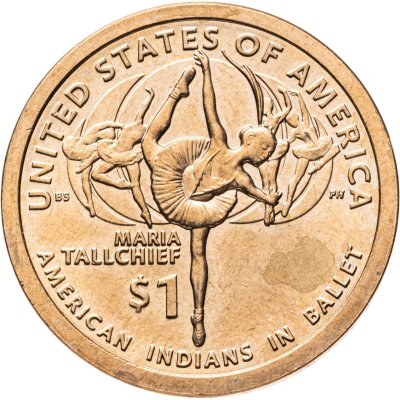 купить США 1 доллар (dollar) 2023 D "Коренные Американцы - Мария Толчиф и американские индейцы в балете"