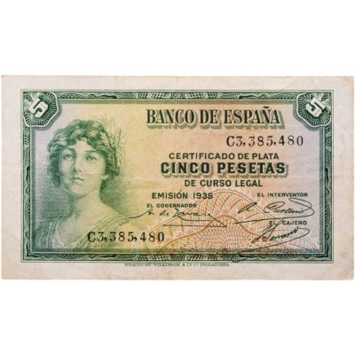 купить Испания 5 песет 1935 года (Pick 85a(2)