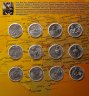 Купить США полный набор из 20-ти монет 1/4 доллара (25 центов, квотер) D Американские женщины в капсульном альбоме