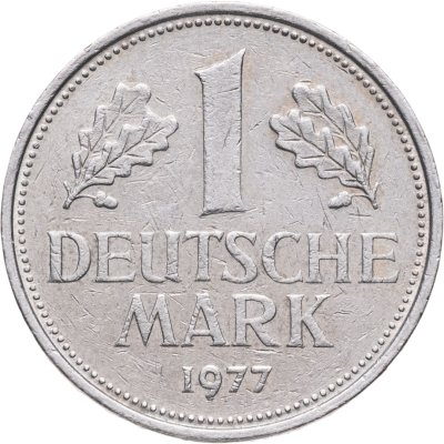 купить Германия 1 марка 1977, знак монетного двора: "G" - Карлсруэ