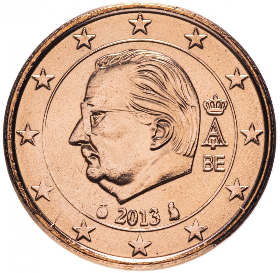 купить Бельгия 1 евро цент (cent) 2013 король Альберт II тип 2