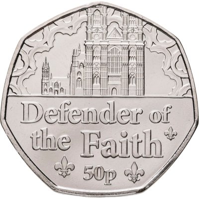 купить Гернси 50 пенсов 2022 "Титулы Королевы - Защитница Веры"