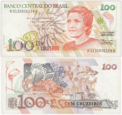 купить Бразилия 100 крузейро 1990 (Pick 228)