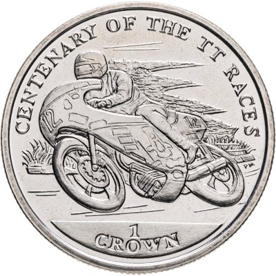 купить Остров Мэн 1 крона (crown) 2007 "100 лет Мотогонкам "Tourist Trophy"