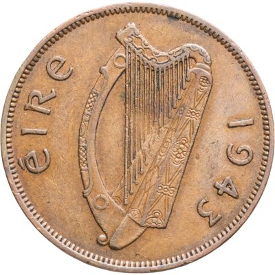 купить Ирландия 1 пенни (penny) 1943