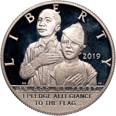 купить США 1/2 доллара 2019 "100 лет американскому легиону"