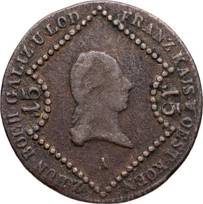 купить Австрия 15 крейцеров (kreuzer) 1807, знак монетного двора "A" - Вена