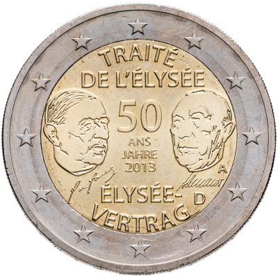 купить Германия 2 евро 2013 D "50 лет Елисейскому договору о франко-германской дружбе"