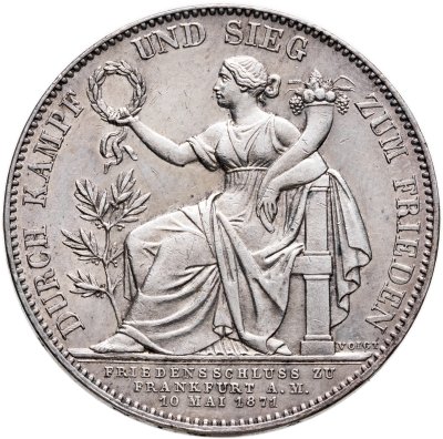 купить Германия, Бавария 1 союзный талер 1871 "Победа во Франко-прусской войне"