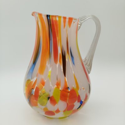 купить Кувшин с вкраплениями бело-оранжевого оттенка, стекло, гутная техника, СССР, 1970-1990 гг.
