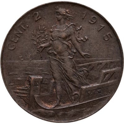 купить Италия 2 чентезимо (centesimi) 1915