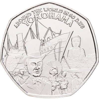 купить Гернси 50 пенсов 2022 "Вокруг света за 80 дней - Иокогама"