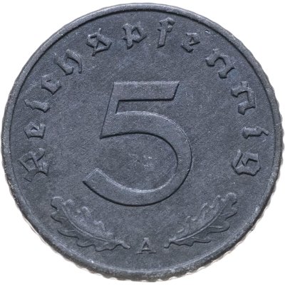 купить Германия (Третий рейх) 5 рейхспфеннигов (reichspfennig) 1943, знак монетного двора: "A" - Берлин