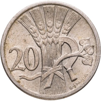 купить Чехословакия 20 геллеров (haleru) 1926